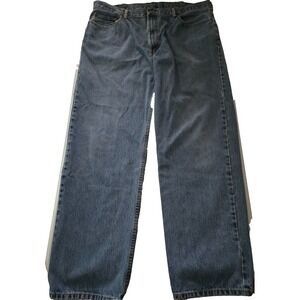 Levi's 550 Relaxed Fit Straight Leg Jeans Size 42x34 Denim Medium Wash Cotton